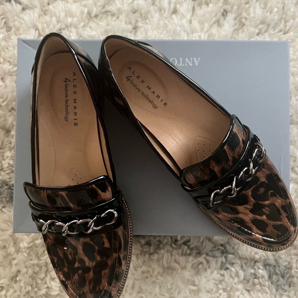 Alex Marie cheetah print loafers. - Picture 2 of 3